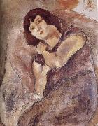 Jules Pascin Lucy wearing the purple oil